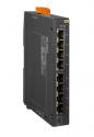 8 Port Industrial 10/100 Mbps PoE (PSE) Ethernet Switch with Conformal Coating. Meets Railway Standards